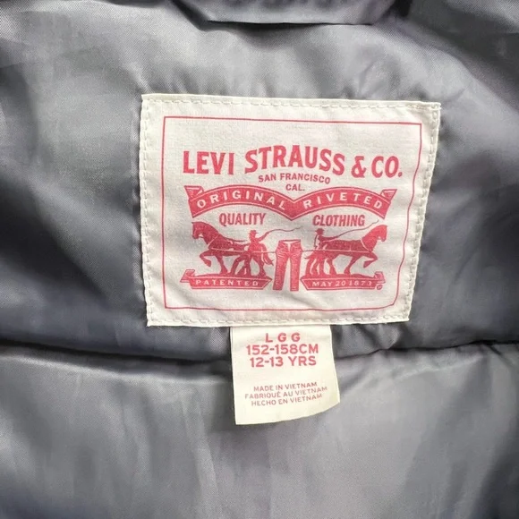 Levi’s Jacket Puffer Coat Youth Boys 12-13 Years Old Retro Style - Picture 9 of 12